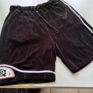 Rare Run Athletics Big Baggy Poly/Cotton Blend Velour Shorts Mens L